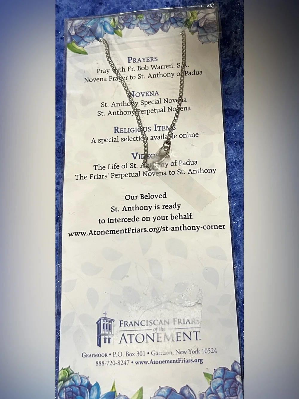 St. Anthony & St. Peregrine Religious Necklace and Rosary Set of four - Picture 7 of 10